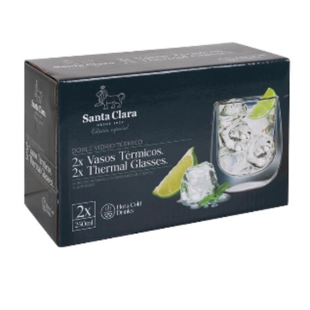 Set de Verres Inde Santa Clara Verre Borosilicaté 250 ml 2 Pièces