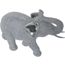 Deko-Figur Alexandra House Living Silberfarben Kunststoff Elefant 13 x 29 x 24 cm