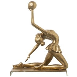 Decorative Figure Alexandra House Living Golden Plastic Gymnast 11 x 19 x 24 cm