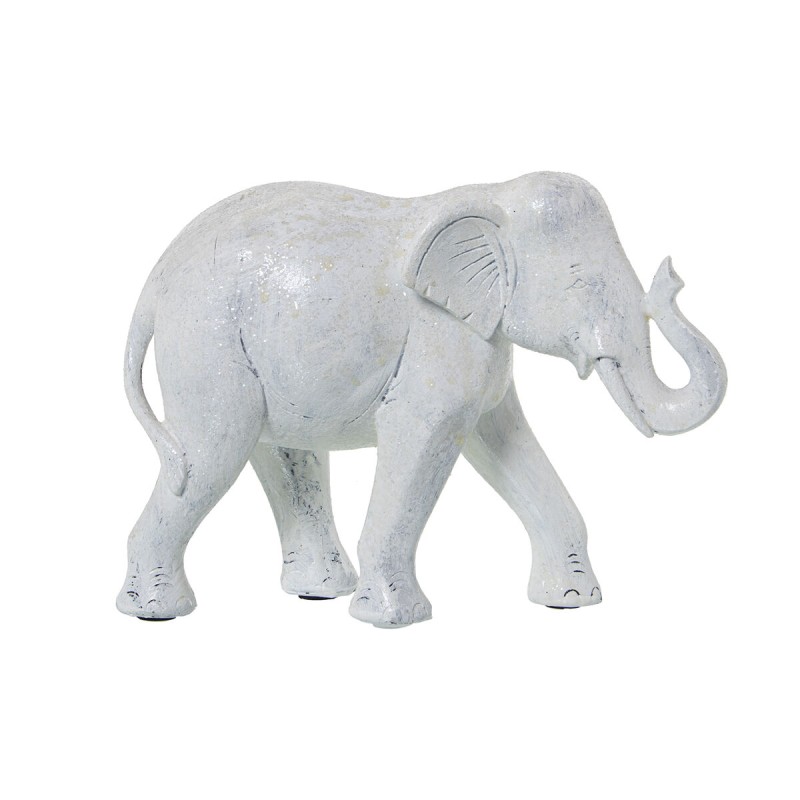 Figurine Décorative Alexandra House Living Blanc Plastique Eléphant 10 x 18 x 24 cm