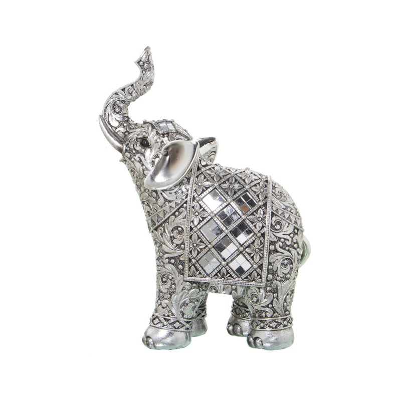 Figurine Décorative Alexandra House Living Argenté Plastique Eléphant 11 x 18 x 24 cm Miroirs