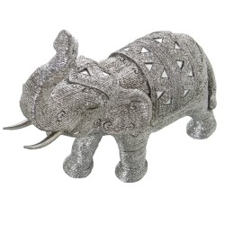 Deko-Figur Alexandra House Living Silberfarben Kunststoff Elefant 15 x 32 x 30 cm