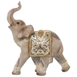 Deko-Figur Alexandra House Living Gold Kunststoff Elefant 13 x 27 x 30 cm