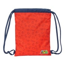 Rucksacktasche mit Bändern Super Mario Trick Rot Dunkelblau 26 x 34 x 1 cm