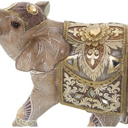 Deko-Figur Alexandra House Living Gold Kunststoff Elefant 13 x 27 x 30 cm