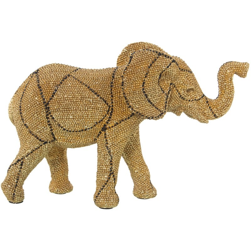 Figurine Décorative Alexandra House Living Doré Plastique Eléphant 11 x 27 x 19 cm