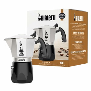 Italienische Kaffeemaschine Bialetti Schwarz Aluminium Thermoplastischer Kunststoff 4 Kopper