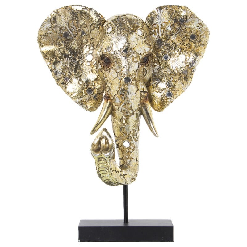 Büste Alexandra House Living Gold Kunststoff Elefant 16 x 31 x 39 cm