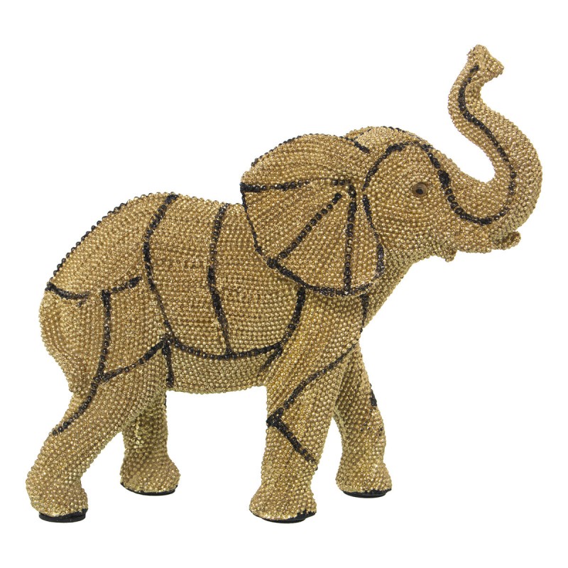 Figurine Décorative Alexandra House Living Doré Plastique Eléphant 14 x 23 x 22 cm