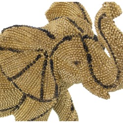 Decorative Figure Alexandra House Living Golden Plastic Elephant 14 x 23 x 22 cm