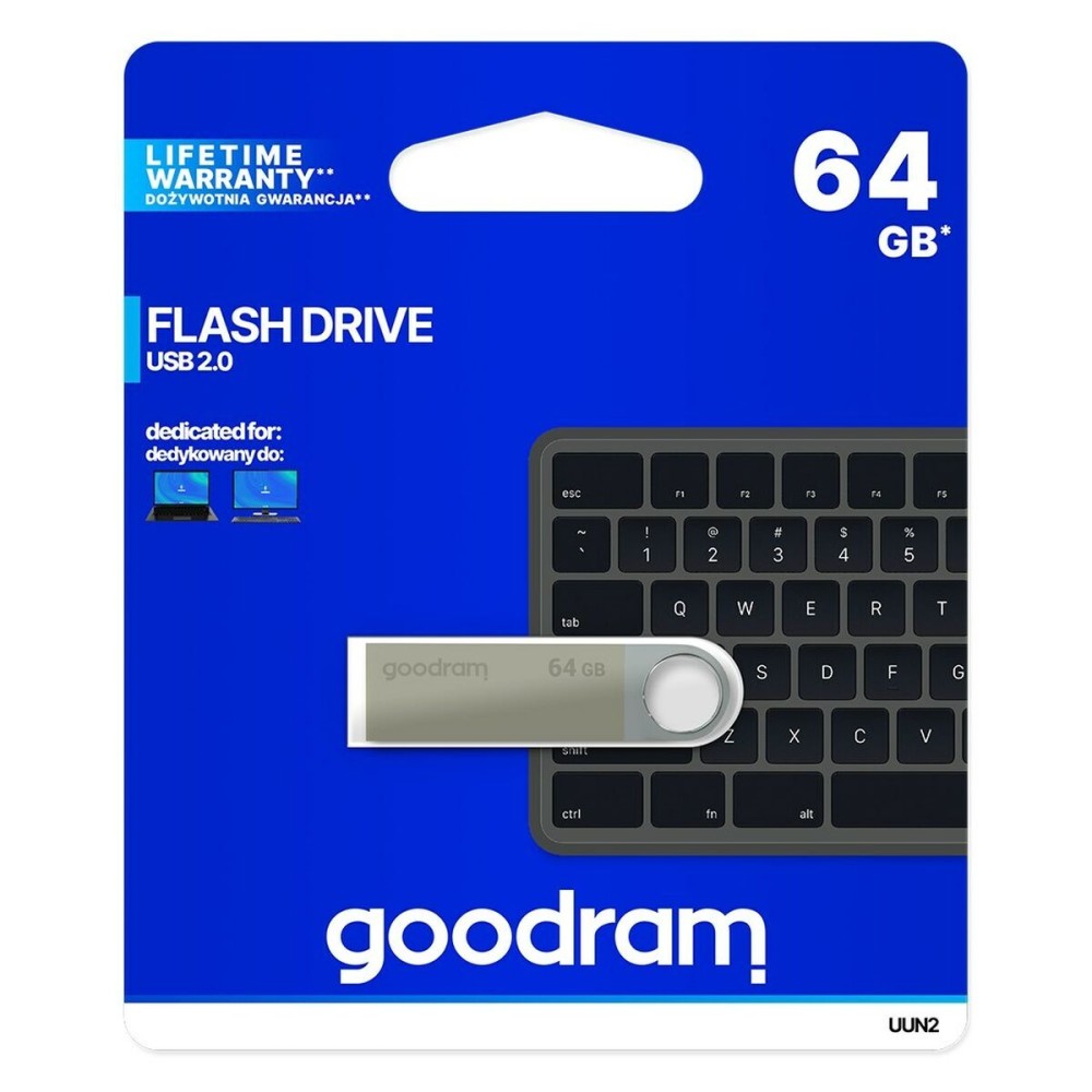 USB stick GoodRam UUN2-0640S0R11 Silver 64 GB