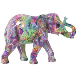 Decorative Figure Alexandra House Living Multicolour Plastic Elephant Paint 13 x 21 x 29 cm