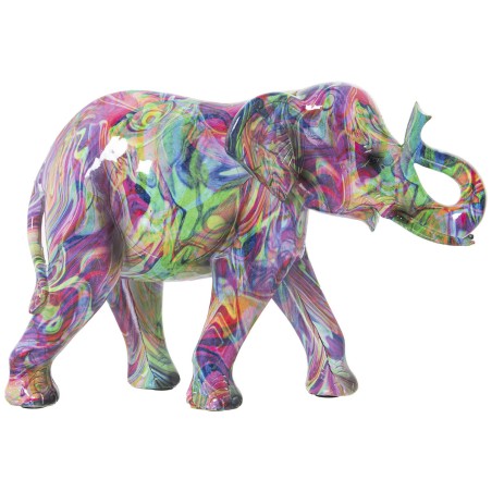 Figurine Décorative Alexandra House Living Multicouleur Plastique Eléphant Peinture 13 x 21 x 29 cm