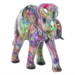 Figurine Décorative Alexandra House Living Multicouleur Plastique Eléphant Peinture 13 x 21 x 29 cm