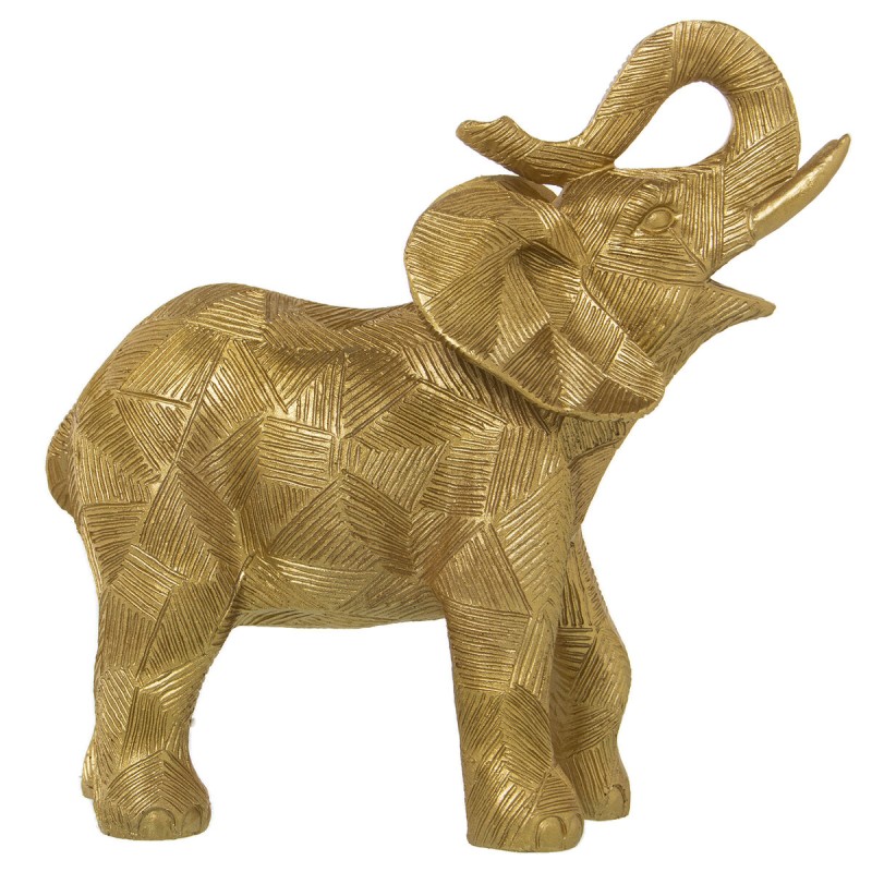 Deko-Figur Alexandra House Living Gold Kunststoff Elefant 12 x 25 x 26 cm