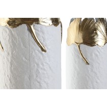 Set von 3 Vasen Home ESPRIT Weiß Gold Metall 21 x 21 x 55 cm (3 Stücke)