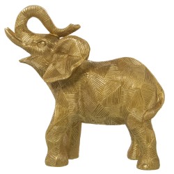 Figurine Décorative Alexandra House Living Doré Plastique Eléphant 12 x 25 x 26 cm