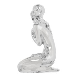 Decorative Figure Alexandra House Living Silver Plastic Lady 16 x 18 x 28 cm