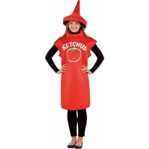 Déguisement pour Adultes Bouteille de ketchup Taille unique