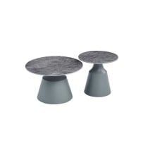 Petite Table d'Appoint Home ESPRIT Gris 70 x 70 x 43 cm 70 x 70 x 1 cm