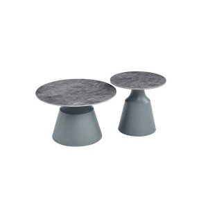 kleines Beistelltischchen Home ESPRIT Grau 70 x 70 x 43 cm 70 x 70 x 1 cm