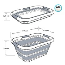 Panier à Vêtements Pliable Aktive polypropylène TPR 61 x 7,5 x 43 cm 61 x 28 x 43 cm (4 Unités)
