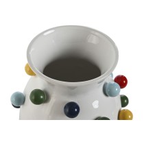 Vase Home ESPRIT Weiß Bunt Dolomite 20 x 20 x 20 cm