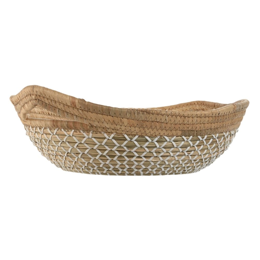 Centerpiece Home ESPRIT White Light brown PVC Natural Fibre Rushes 51 x 45 x 13 cm (2 Units)