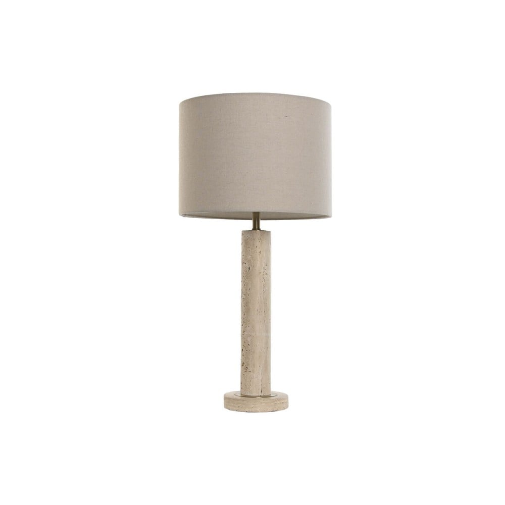 Tischlampe Home ESPRIT Beige Leinen Marmor 35 x 35 x 72 cm