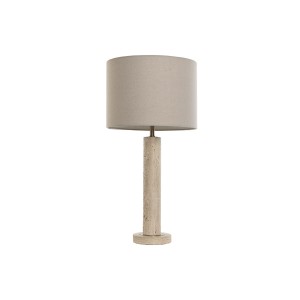 Tischlampe Home ESPRIT Beige Leinen Marmor 35 x 35 x 72 cm