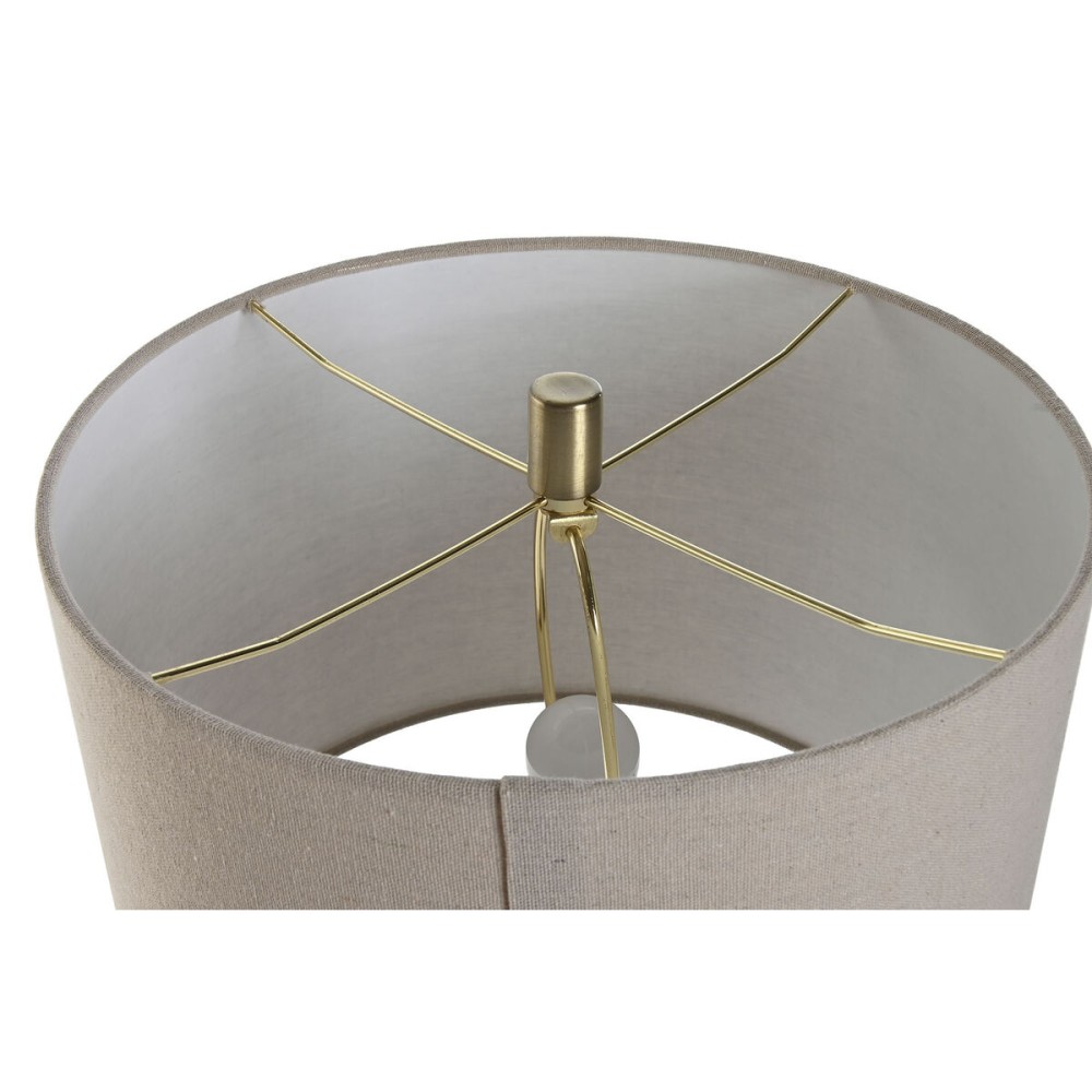 Tischlampe Home ESPRIT Beige Leinen Marmor 35 x 35 x 72 cm
