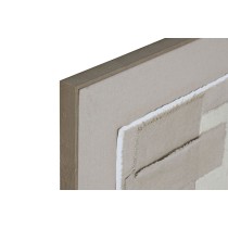 Cadre Home ESPRIT Marron Beige Jute polystyrène Abstrait Urbaine 62 x 3,2 x 62 cm (2 Unités)