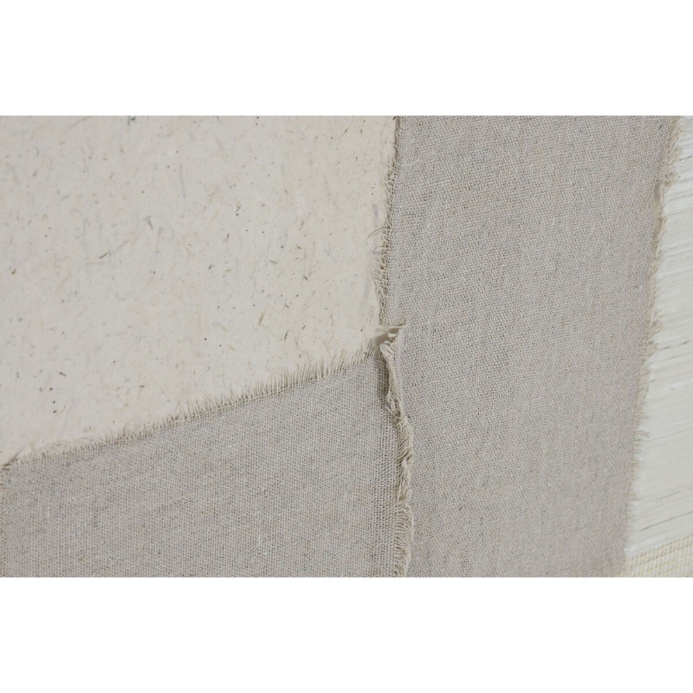 Cadre Home ESPRIT Marron Beige Jute polystyrène Abstrait Urbaine 62 x 3,2 x 62 cm (2 Unités)