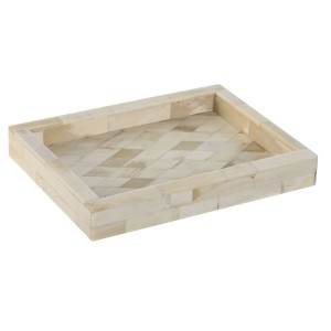 Vide-poches Home ESPRIT Os Bois de manguier Colonial 20,5 x 15,5 x 2,8 cm