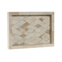 Vide-poches Home ESPRIT Os Bois de manguier Colonial 20,5 x 15,5 x 2,8 cm