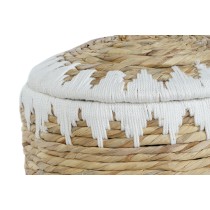 Set de boîtes décoratives Home ESPRIT Blanc Naturel Fibre naturelle Boho (2 Pièces)