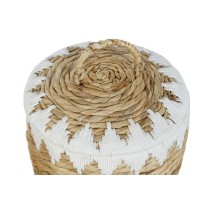 Set de boîtes décoratives Home ESPRIT Blanc Naturel Fibre naturelle Boho (2 Pièces)