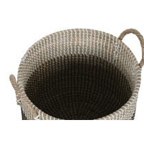 Set de basket Home ESPRIT Blanc Noir Naturel (2 Pièces)