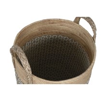 Basket set Home ESPRIT White Natural Light brown PVC Rope Seagrass Rushes (3 Pieces)