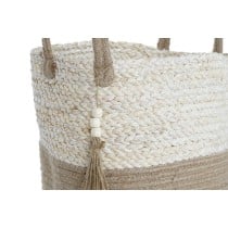 Basket set Home ESPRIT Natural Light brown Jute Corn fiber Modern 40 x 40 x 41 cm