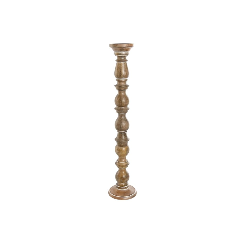 Candle Holder Home ESPRIT Brown Mango wood Natural Romantic 15 x 15 x 76 cm