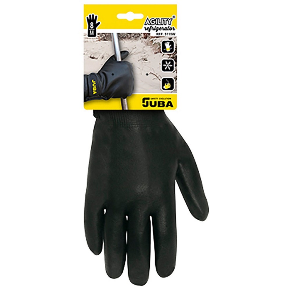 Work Gloves JUBA Black Nitrile Cold