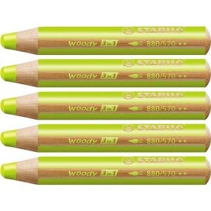 Buntstifte Stabilo Woody grün 3 in 1 (5 Stück)