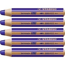 Buntstifte Stabilo Woody Marineblau 3 in 1 (5 Stück)