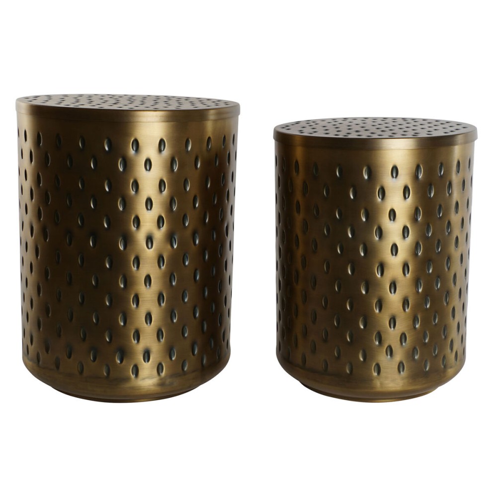 Satz mit 2 Tischen Home ESPRIT Gold Metall 43 x 43 x 54 cm