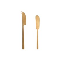 Cheese board Home ESPRIT Stainless steel Acacia 38 x 20 x 1,5 cm (3 Pieces)
