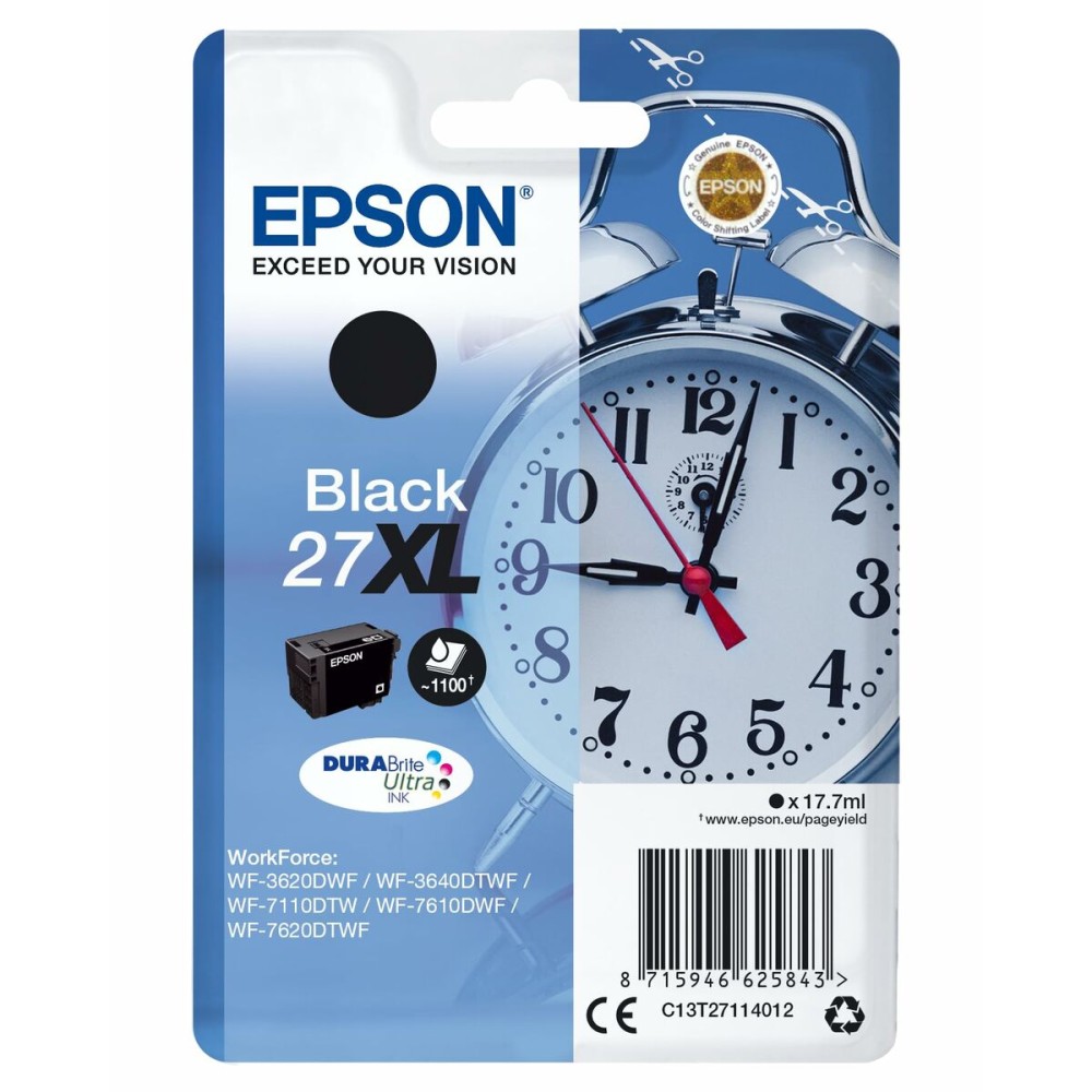 Cartouche d'encre originale Epson WF-3000 7000 - Nº27XL Noir (4 Unités)