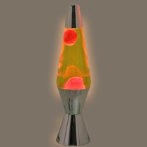 Lava-Lampe Alexandra House Living Gelb Rosa Metall 9 x 37 x 9 cm