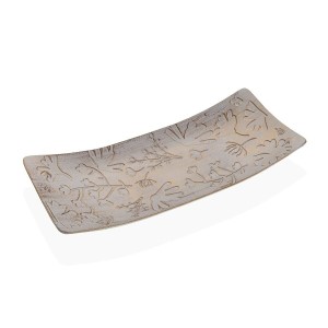 Centerpiece Versa Golden MDF Wood 16 x 4,5 x 38,5 cm Flowers