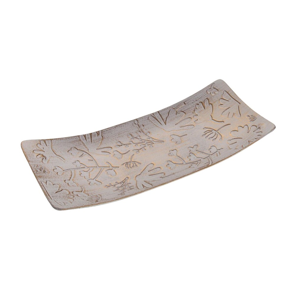 Centerpiece Versa Golden MDF Wood 16 x 4,5 x 38,5 cm Flowers